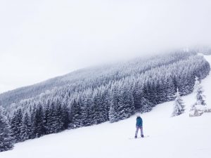 Snowboard na stoku